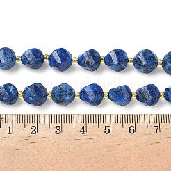 Gefärbte natürliche Sesamjaspis/Kiwijaspis Imitation Lapislazuli Perlen Stränge&nbsp;G-U023-A19-01