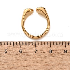 Bagues manchettes ouvertes en acier inoxydable 304 serties de zirconiums cubiques pour femmes&nbsp;RJEW-K319-02B-G