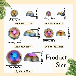 Cabochons imitation perles en plastique ABS&nbsp;OACR-SC0001-45C