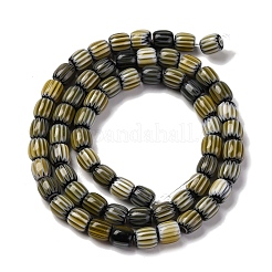 Hebras de cuentas de chevron hechas a mano con lampwork&nbsp;LAMP-K041-01A-06