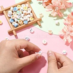 100 Stück handgefertigte Fimo-Perlen&nbsp;CLAY-CJ0001-80