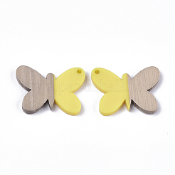 Pendentifs en résine & en bois&nbsp;RESI-S358-44B