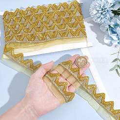 Glasperlen und Strass-Spitzenband&nbsp;DIY-WH0320-85