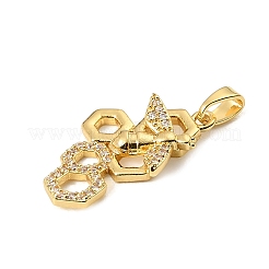 Messing micro pave klare zirkonia anhänger&nbsp;KK-E804-16G