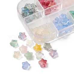 120 pz 12 perle di vetro verniciate a spruzzo in stile&nbsp;GLAA-FS0001-55