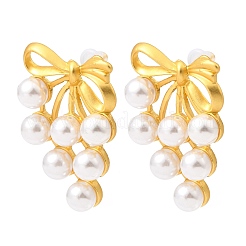 Pendientes de perlas de resina de aleación&nbsp;EJEW-G466-12G