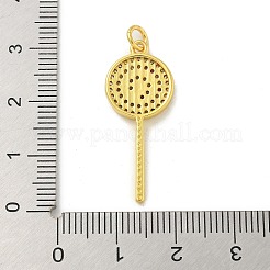 Pendentifs avec zircon cubiques à micro-pavés en laiton&nbsp;KK-U044-06G