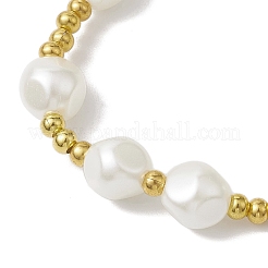 Conjunto de pulseras elásticas con cuentas de perlas de imitación de acero inoxidable 304&nbsp;BJEW-JB10874