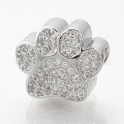 Messing Mikro ebnen Zirkonia European Beads&nbsp;ZIRC-T002-101