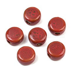 Perles en porcelaine manuelles&nbsp;PORC-Q185-12mm-5