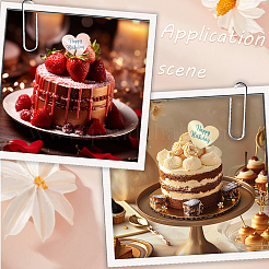 21 stücke 3 farben spiegel wirkung acryl geburtstag cupcake einsatz karte dekoration&nbsp;AJEW-SP0001-67C
