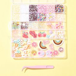 ABS-Kunststoff-Imitationsperlen & Polymer-Ton & Acryl- & Harz-Cabochon-Zubehörungssets&nbsp;DIY-FS0009-77