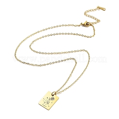 Colliers pendentifs en acier inoxydable 304 avec fleur d'anniversaire pour femmes&nbsp;STAS-S124-03G-01