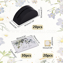 20 porte-cartes de visite en bois de pin&nbsp;DJEW-GA0001-77A