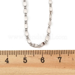 Halsketten mit ovalen Gliedern aus Messing für Damen&nbsp;NJEW-D302-26P