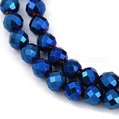 Brins de perles d'hématite non magnétiques synthétiques galvanisées&nbsp;G-H072-B01-01E