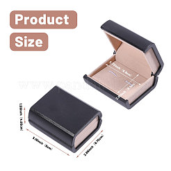 Buchförmige Geschenkverpackungsboxen aus Kunststoff für Manschettenknöpfe&nbsp;CON-WH0089-189