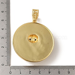 Messing-Mikropflaster mit klaren Zirkonia und Emaille-Anhängern&nbsp;KK-R162-073B-G