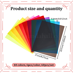 60 Stück PVC-Kunststoffplatten in 10 Farben&nbsp;FIND-DR0002-09
