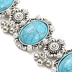 Ovales Schmuckset aus Legierung im Bohème-Stil&nbsp;SJEW-H076-01AS