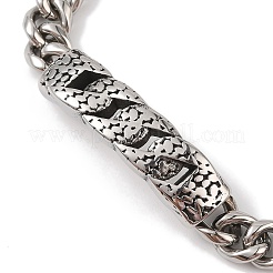 Braccialetti a maglie intrecciate in acciaio inossidabile 304 placcati ioni (ip) per uomo&nbsp;BJEW-B096-48C-AS