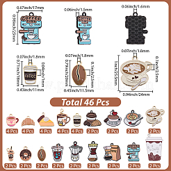 46 pièces pendentifs en alliage de zinc&nbsp;ENAM-BM0001-40