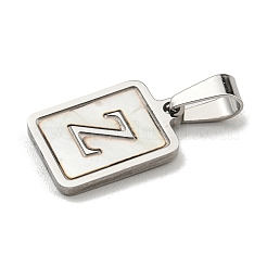 Colgantes de concha blanca natural pavé de acero inoxidable 304&nbsp;STAS-S130-03P-Z