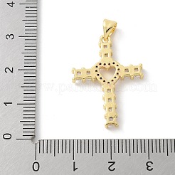 Colgante micropavé cubic zirconia de latón&nbsp;KK-P294-06G-04