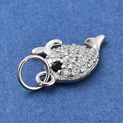 925 Mikropflaster aus Sterlingsilber mit klarem Zirkonia-Charme&nbsp;STER-S009-03A-S