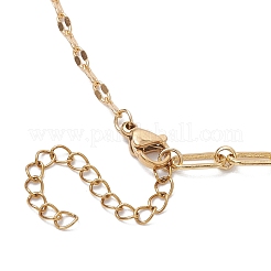 Colliers en laiton avec pendentifs en acier inoxydable&nbsp;NJEW-JN04873