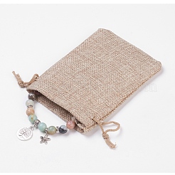 Bracelets extensibles en amazonite à fleurs naturelles&nbsp;BJEW-JB03772-02