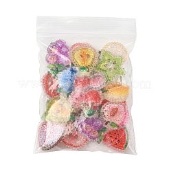 20 Stück 10 Stile Kirsche/Birne/Zitrone/Traube/Blaubeere/Pfirsich/Apfel/Wassermelone/Obst transparente Epoxidharz Decoden Cabochons&nbsp;RESI-FS0001-93