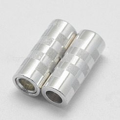 Cierres magnéticos de plata de ley chapados en rodio antideslustre. 925 unidad.&nbsp;STER-E056-006P-13x5