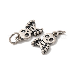 925 Halloween-Totenkopf-Anhänger aus Sterlingsilber&nbsp;STER-K188-10AS