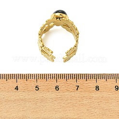 Offene Manschettenringe aus natürlichem Karneol/schwarzem Achat/Tigerauge/Lapislazuli/Moosachat&nbsp;RJEW-JR01079-03