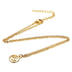 201 collane con pendenti in acciaio inossidabile&nbsp;NJEW-S063-TN506-9