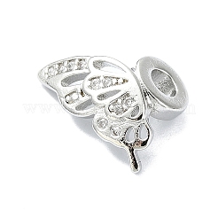 Placcatura a cremagliera in ottone micro pavé di perle di zirconi trasparenti&nbsp;KK-U014-13P
