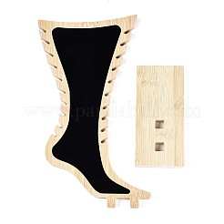 Fußförmiger Bambus-Fußkettchen-Aufbewahrungs-Schmuckständer&nbsp;ODIS-G018-01B-01