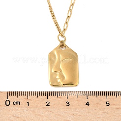 Colliers pendentifs en acier inoxydable 304 pour femmes&nbsp;NJEW-D312-02A-G