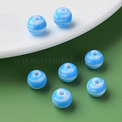 Perles acryliques à rayures opaques&nbsp;MACR-S373-27D-09