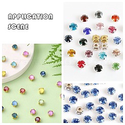 Montures de griffes en strass en acier inoxydable 201 anti-ternissement&nbsp;STAS-L229-04A