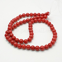 Chapelets de perles rondes en jade de Mashan naturelle&nbsp;G-D263-6mm-XS04