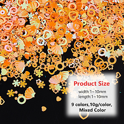 90 g 9 couleurs accessoires de décoration de paillettes pour nail art pour animaux de compagnie&nbsp;MRMJ-DC0001-13