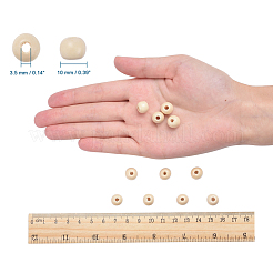 Des perles en bois naturel&nbsp;TB10mmY-8