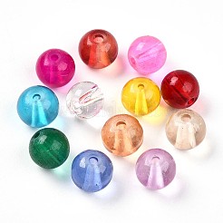 Perles de verre transparentes de peinture de cuisson&nbsp;X1-DGLA-Q022-8mm-M
