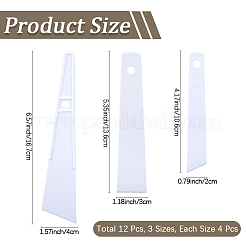 12 grattoir à colle en plastique PP&nbsp;AJEW-CN0006-46B