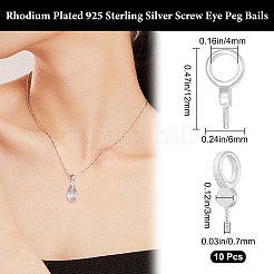 10 Stück 925 Sterlingsilber-ÖsenKlauen&nbsp;STER-BBC0008-51P