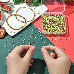 50 g Glasperlen mit Weihnachtsmotiv&nbsp;SEED-YW0002-62A