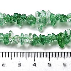 Trasparente perle di vetro crackle fili&nbsp;GLAA-U004-01C