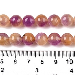 Teñidos naturales blancas abalorios de jade hebras&nbsp;G-T138-10mm-210-28